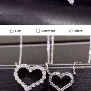 Elegant Silver Heart Necklace